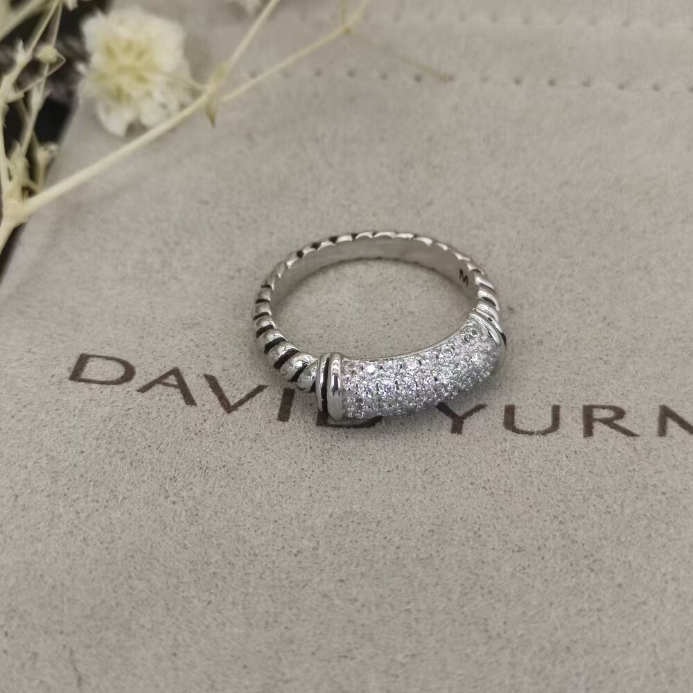 David Yurman Paved Cable Band Ring US Size 8